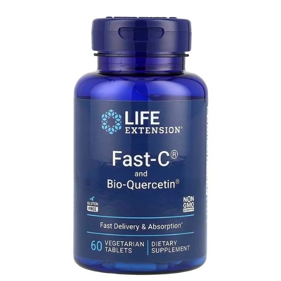 Fast-C and Bio-Quercetin Phytosome, 60 vegetarian tabs, Life Extension - Vitax.ro