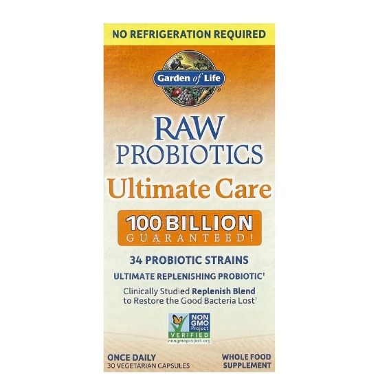 Raw Probiotics Ultimate Care, 30 vcaps, Garden of Life - Vitax.ro