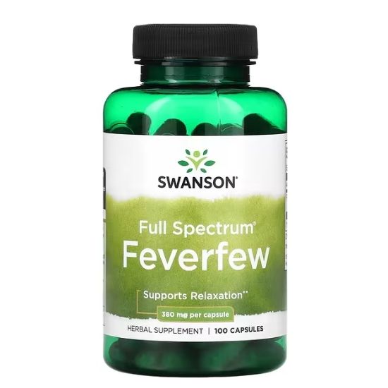 Feverfew, 380mg, 100 caps, Swanson - Vitax.ro