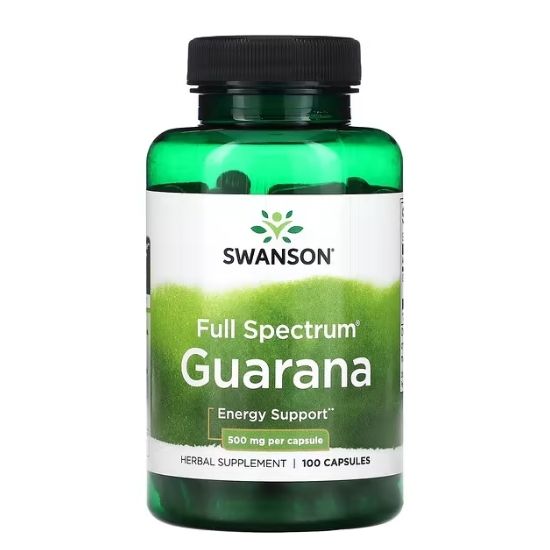 Full Spectrum Guarana, 500mg, 100 caps, Swanson - Vitax.ro