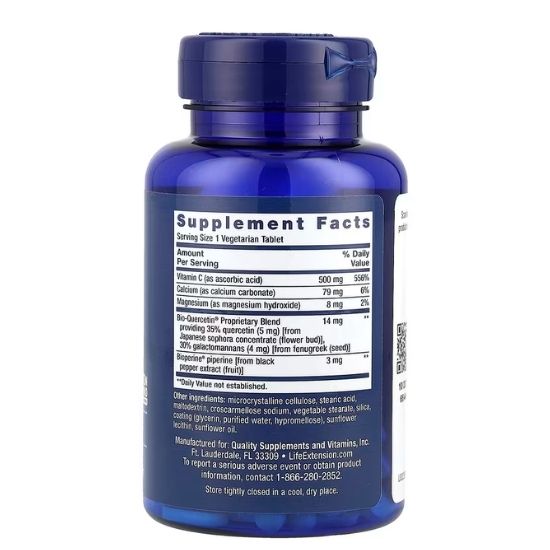 Fast-C and Bio-Quercetin Phytosome, 60 vegetarian tabs, Life Extension - Vitax.ro
