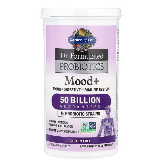 Dr. Formulated Probiotics Mood+, 60 vcaps, Garden of Life - Vitax.ro
