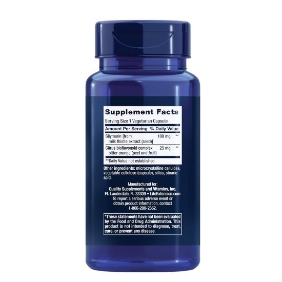 Silymarin, 100mg, 90 vcaps, Life Extension - Vitax.ro