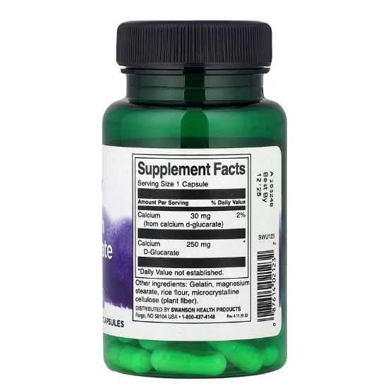 Calcium D-Glucarate, 60 caps, Swanson - Vitax.ro