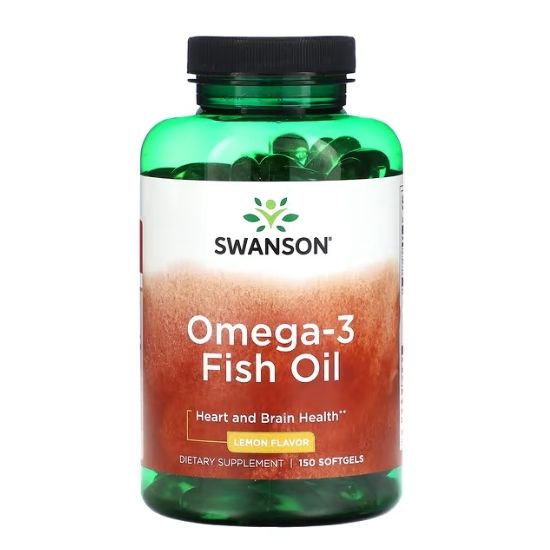Omega-3 Fish Oil, Lemon, 150 softgels, Swanson - Vitax.ro