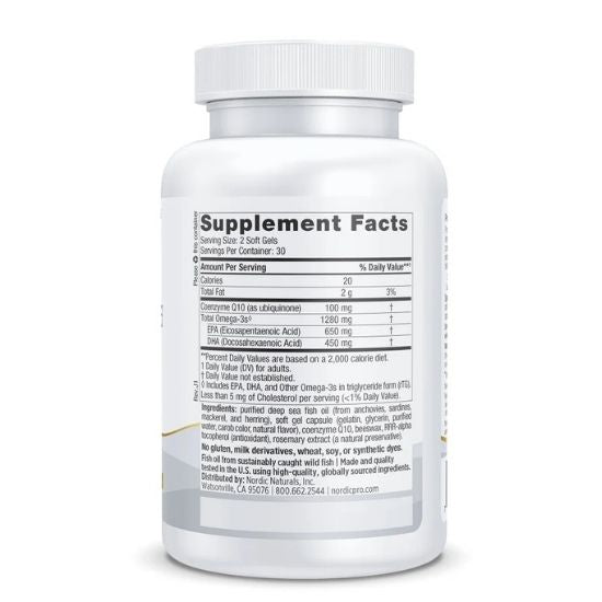 ProOmega CoQ10, 60 softgels, Nordic Naturals - Vitax.ro
