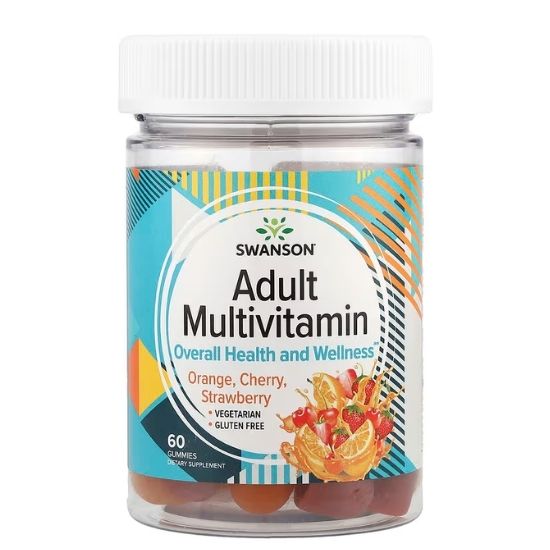 Adult Multivitamin, Peach, Orange & Strawberry, 60 gummies, Swanson - Vitax.ro