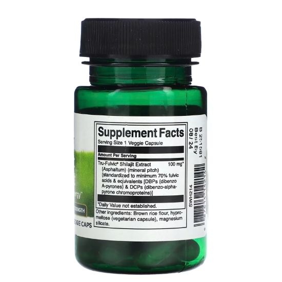 Shilajit Extract, 100mg, 30 vcaps, Swanson - Vitax.ro