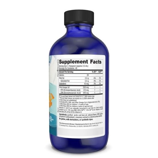 Children's DHA, 530mg, Strawberry, 119 ml, Nordic Naturals - Vitax.ro