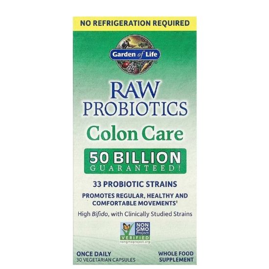 Raw Probiotics Colon Care, 30 vcaps, Garden of Life - Vitax.ro