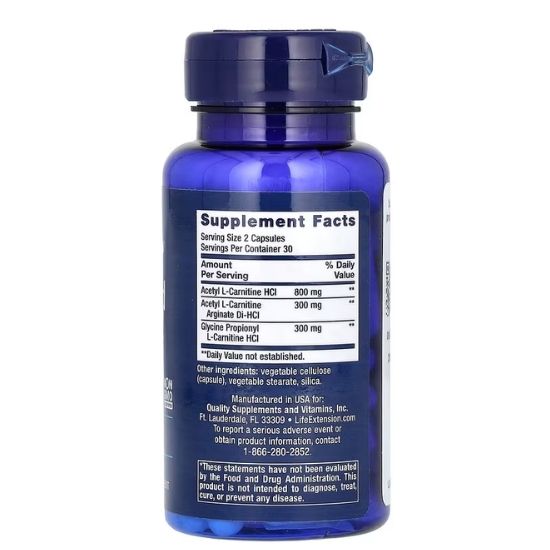 Optimized Carnitine, 60 caps, Life Extension - Vitax.ro