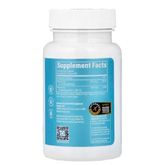 Vitamins K2 + D3, 60 vcaps, Revive - Vitax.ro