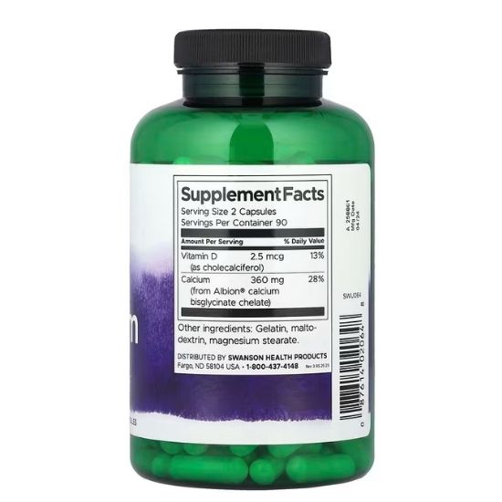 Albion Calcium, 180mg, 180 caps, Swanson - Vitax.ro