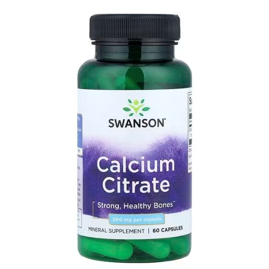 Calcium Citrate, 200mg, 60 caps, Swanson - Vitax.ro