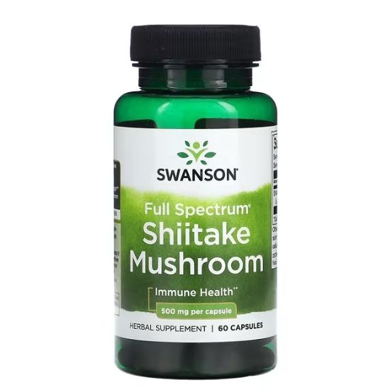 Shiitake Mushroom, 500mg, 60 caps, Swanson - Vitax.ro