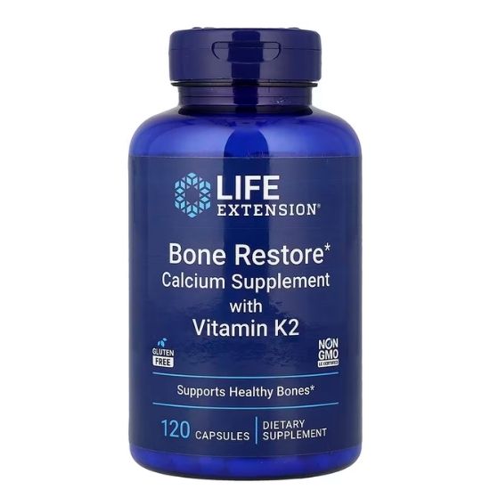 Bone Restore with Vitamin K2, 120 caps, Life Extension - Vitax.ro