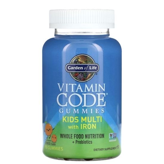 Vitamin Code Kids Multi with Iron, Orange, 90 gummies, Garden of Life - Vitax.ro