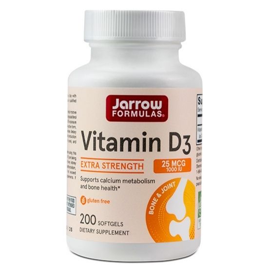 Vitamin D3, 1000 IU, 200 softgels, Jarrow Formulas - Vitax.ro