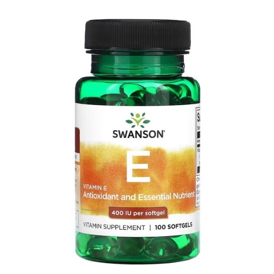 Vitamin E, 400 IU Natural, 100 softgels, Swanson - Vitax.ro