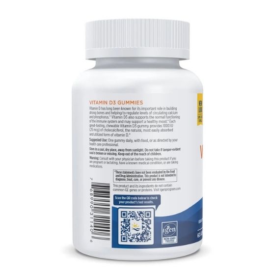 Vitamin D3 Gummies, 1000 IU Wild Berry, 60 gummies, Nordic Naturals - Vitax.ro