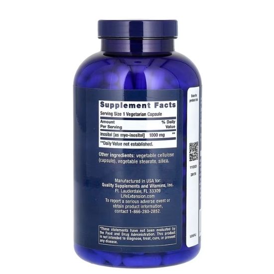 Inositol Caps, 1000 mg, 360 vcaps, Life Extension - Vitax.ro