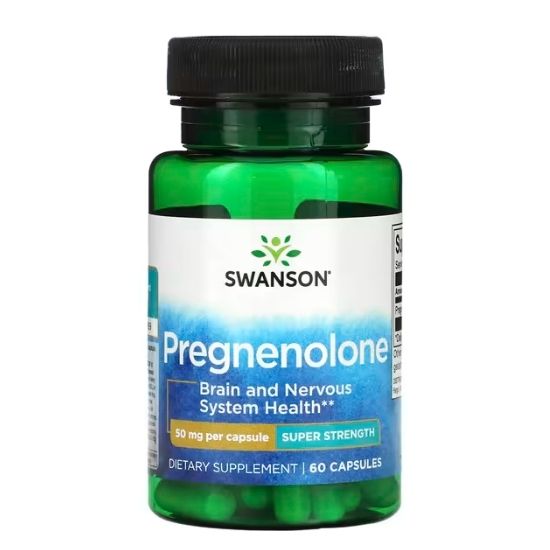 Pregnenolone, 50mg Super-Strength, 60 caps, Swanson - Vitax.ro
