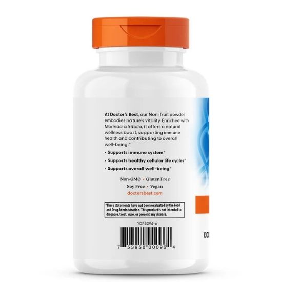 Noni Fruit Powder, 650mg, 120 vcaps, Doctor's Best - Vitax.ro