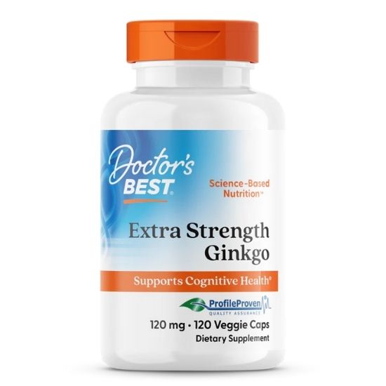 Extra Strength Ginkgo, 120mg, 120 vcaps, Doctor's Best - Vitax.ro