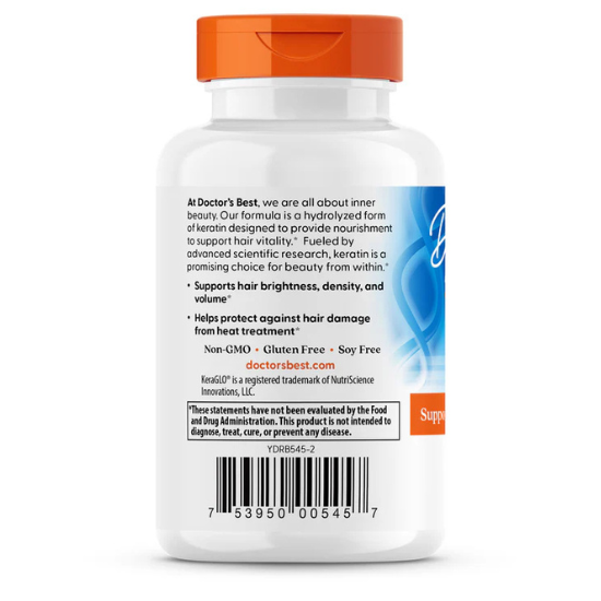Hydrolyzed Keratin, 500mg, 60 vcaps, Doctor's Best - Vitax.ro