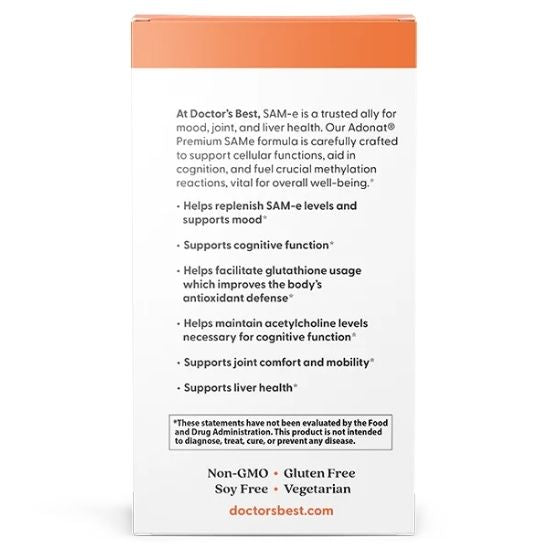 SAM-e, 200mg, 60 tablets, Doctor's Best - Vitax.ro