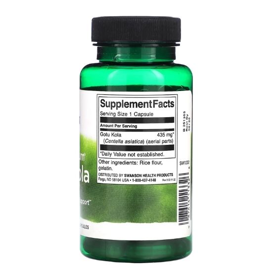 Gotu Kola, 435mg, 60 caps, Swanson - Vitax.ro