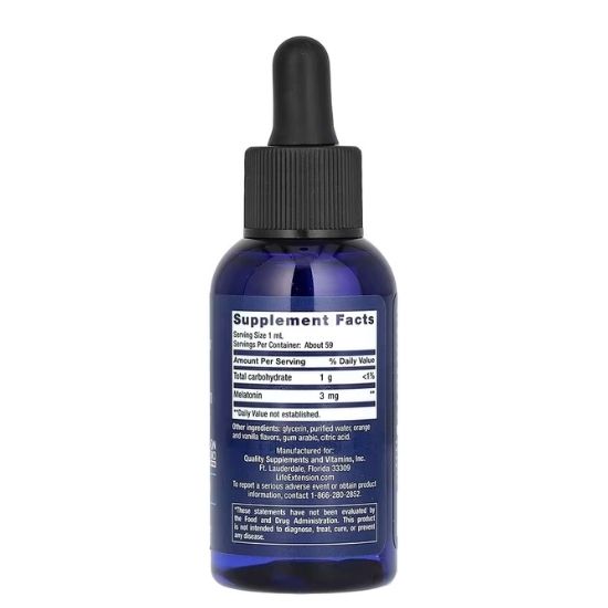 Fast-Acting Liquid Melatonin, Citrus-Vanilla, 59 ml, Life Extension - Vitax.ro