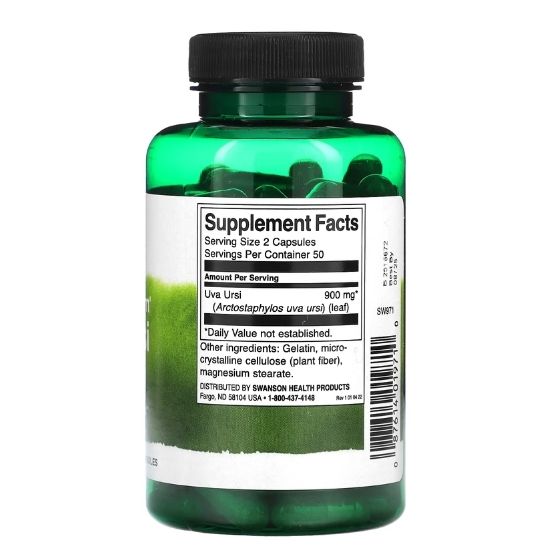 Full Spectrum Uva Ursi Leaf, 450mg, 100 caps, Swanson - Vitax.ro
