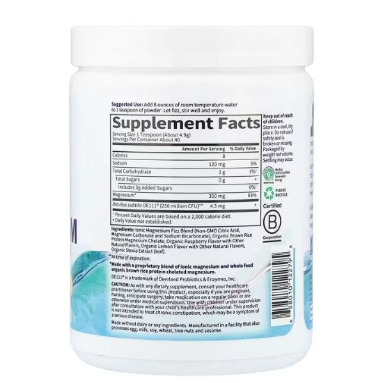 Dr. Formulated Whole Food Magnesium, Raspberry Lemon, 198g, Garden of Life - Vitax.ro