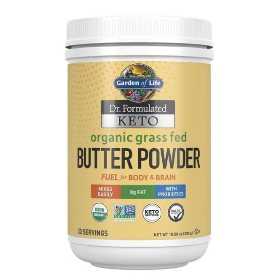 Dr. Formulated Organic Grass Fed Butter Powder, 300g, Garden of Life - Vitax.ro