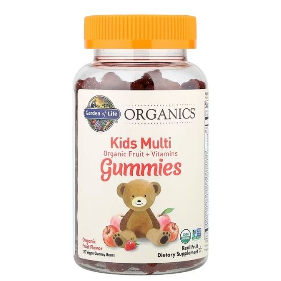 Mykind Organics Kids Multi Gummies, Organic Fruit Flavor, 120 vegan gummy bears, Garden of Life - Vitax.ro
