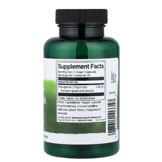 Fenugreek Seed, 610mg, 90 caps, Swanson - Vitax.ro