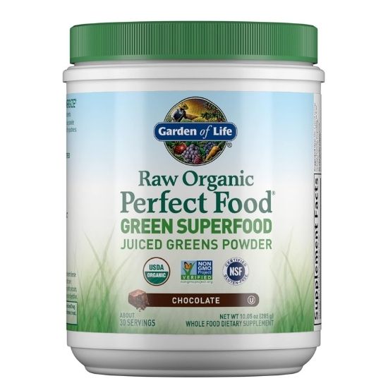 Raw Organic Perfect Food Green Super Food, Chocolate, 285g, Garden of Life - Vitax.ro