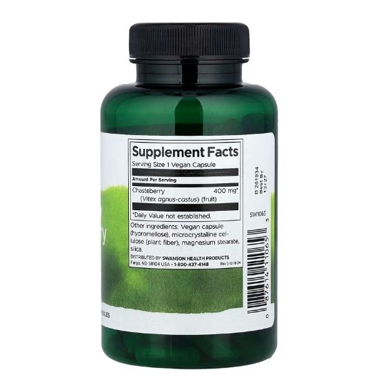Full Spectrum Chasteberry Fruit, 400mg, 120 caps, Swanson - Vitax.ro
