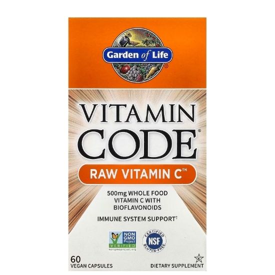 Vitamin Code Raw Vitamin C, 60 vegan caps, Garden of Life - Vitax.ro