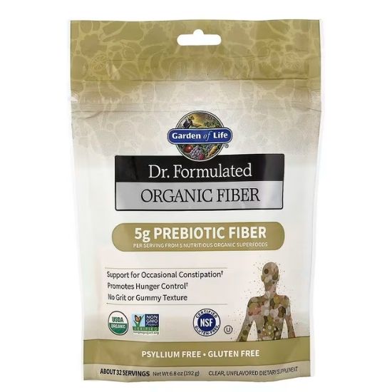 Dr. Formulated Organic Fiber, Unflavored, 192g, Garden of Life - Vitax.ro