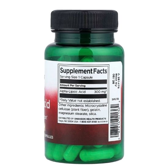 Alpha Lipoic Acid, 300mg, 60 caps, Swanson - Vitax.ro