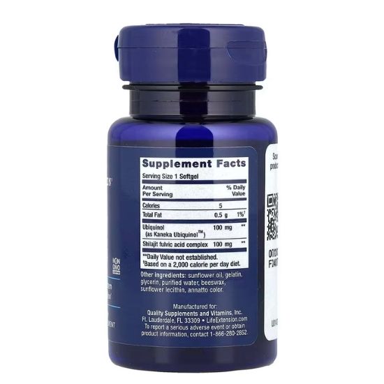 Super Ubiquinol CoQ10 with Enhanced Mitochondrial Support, 100mg, 30 softgels, Life Extension - Vitax.ro