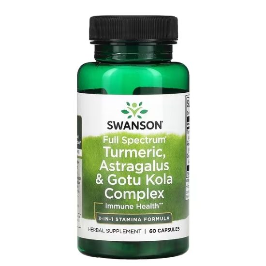 Full Spectrum Turmeric, Astragalus & Gotu Kola Complex, 60 caps, Swanson - Vitax.ro
