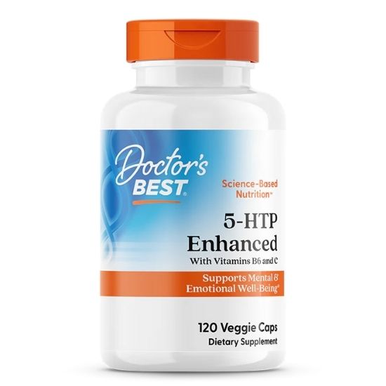 5-HTP Enhanced cu Vitamin B6 and C, 120 vcaps, Doctor's Best - Vitax.ro