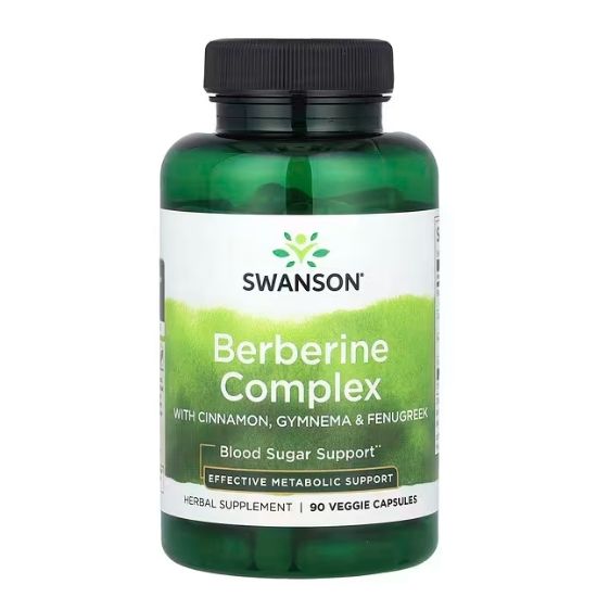 Berberine Complex with Cinnamon, Gymnema & Fenugreek, 90 vcaps, Swanson - Vitax.ro