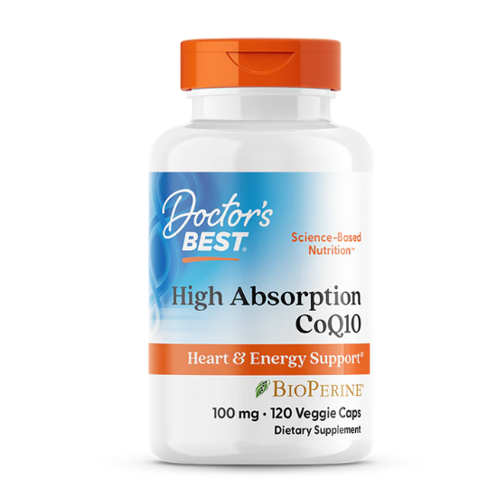 High Absorption CoQ10 cu BioPerine, 100mg, 120 vcaps, Doctor's Best - Vitax.ro