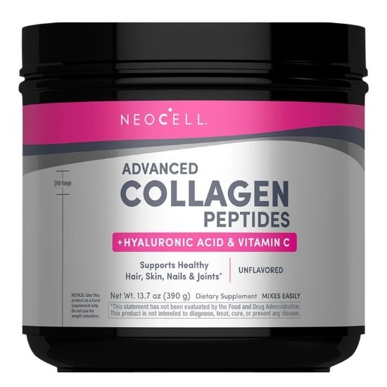 Advanced Collagen Peptides with Vitamin C & Hyaluronic Acid, 390g, NeoCell - Vitax.ro