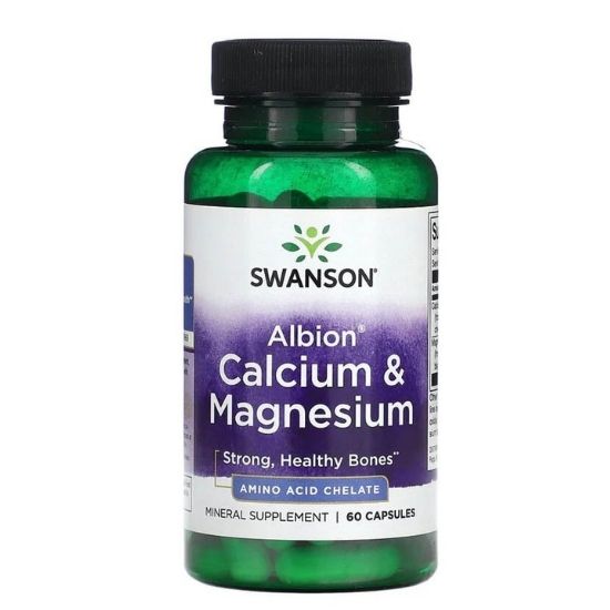 Albion Calcium & Magnesium, 60 caps, Swanson - Vitax.ro