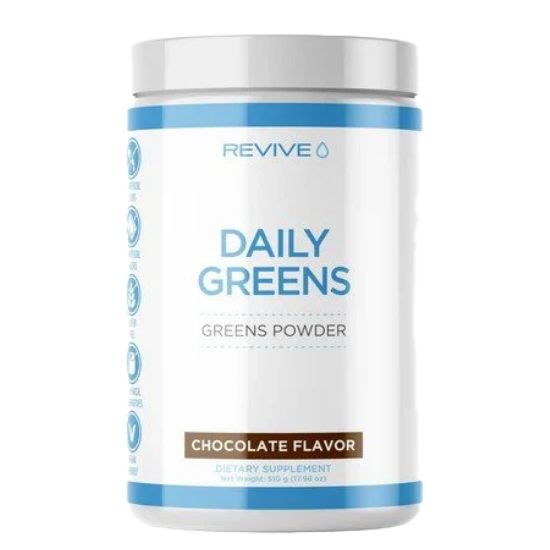 Daily Greens Powder, Chocolate, 510g, Revive - Vitax.ro